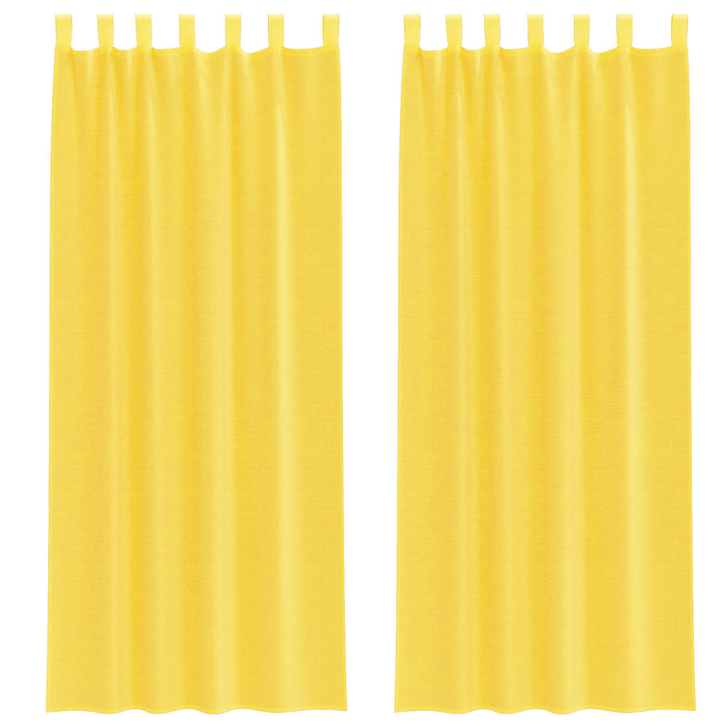 Vidaxx rideaux avec passants 2 pcs 140x260 cm jaune