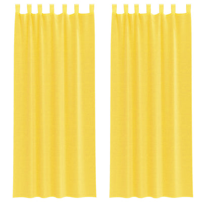 Vidaxx rideaux avec passants 2 pcs 140x260 cm jaune