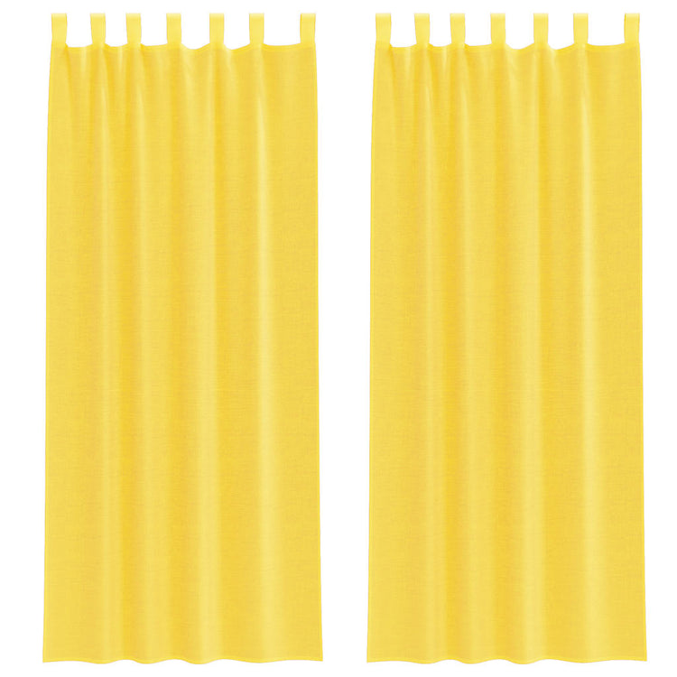 Vidaxx rideaux avec passants 2 pcs 140x260 cm jaune