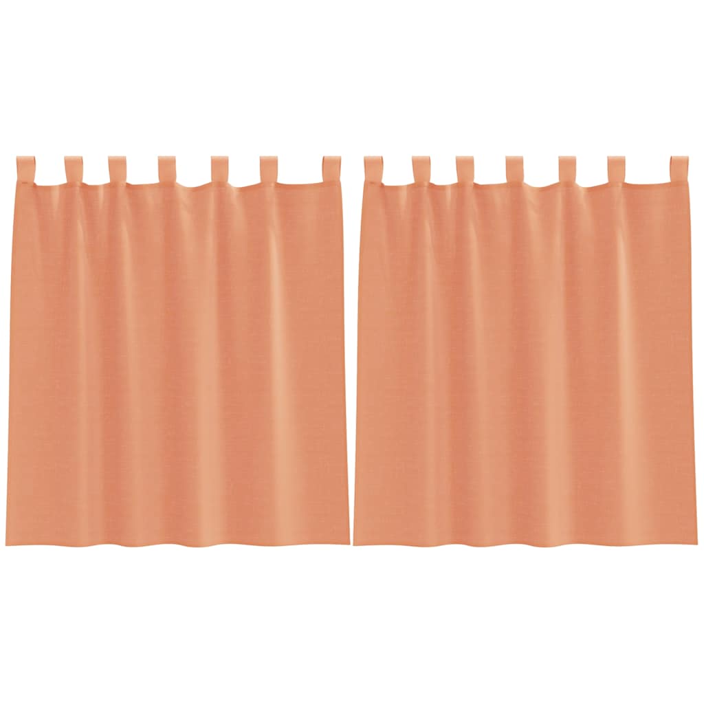 VidaXL rideaux voilages avec passants 2 pcs terre cuite 140x140 cm
