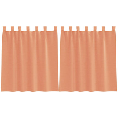 VidaXL rideaux voilages avec passants 2 pcs terre cuite 140x140 cm