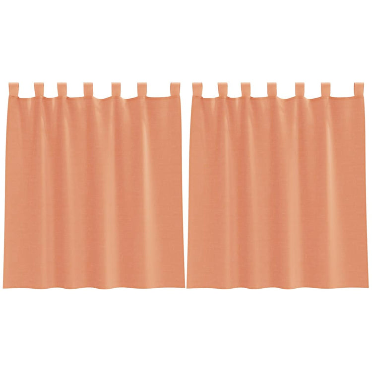 VidaXL rideaux voilages avec passants 2 pcs terre cuite 140x140 cm