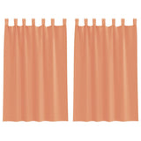 Vidaxx rideaux voile avec passants 2 pcs terre cuite 140x175 cm - afbeelding 2