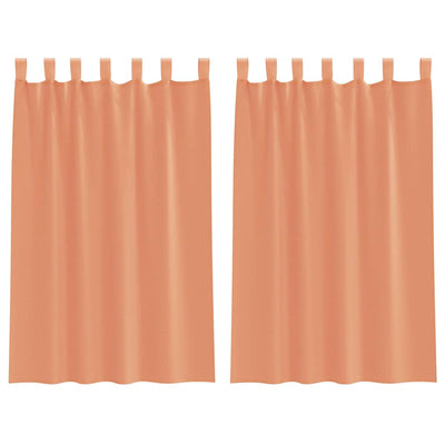 Vidaxx rideaux voile avec passants 2 pcs terre cuite 140x175 cm