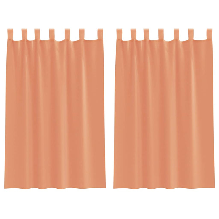 Vidaxx rideaux voile avec passants 2 pcs terre cuite 140x175 cm