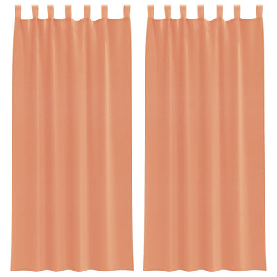 Vidaxx rideaux voile avec passants 2 pcs terre cuite 140x225 cm