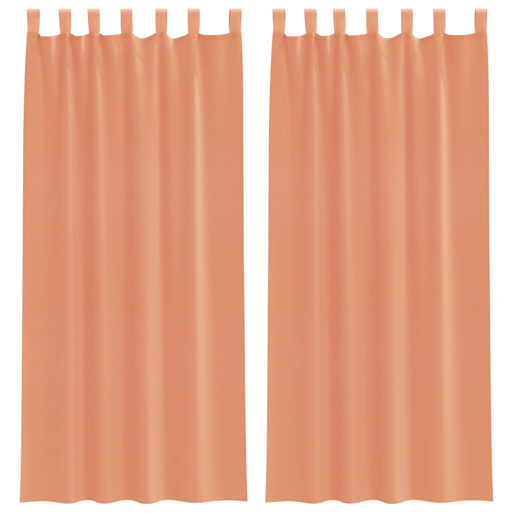 Vidaxx rideaux avec passants 2 pcs terre cuite 140x245 cm