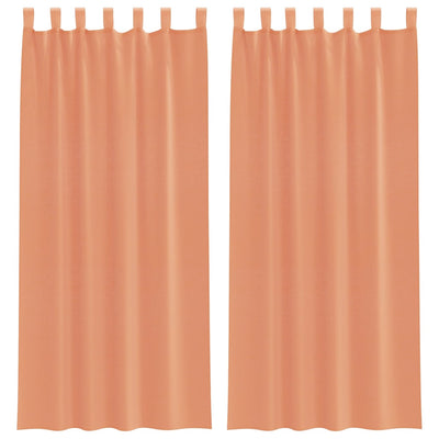 Vidaxx rideaux avec passants 2 pcs terre cuite 140x245 cm