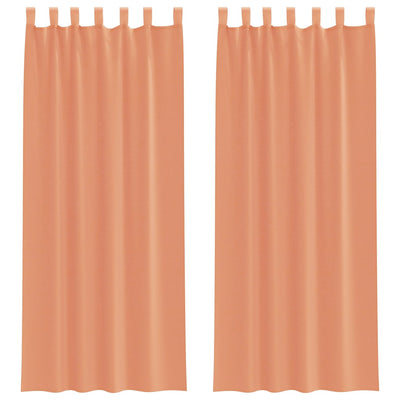 Vidaxx rideaux avec passants 2 pcs terre cuite 140x260 cm