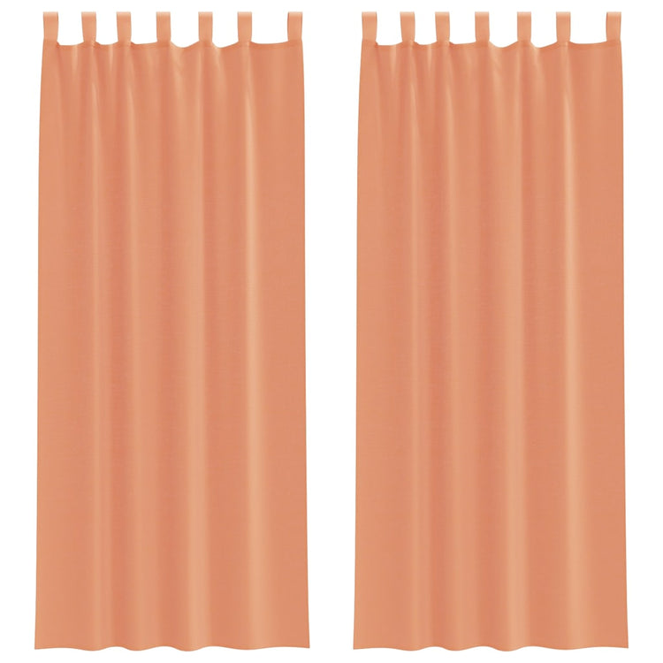 Vidaxx rideaux avec passants 2 pcs terre cuite 140x260 cm