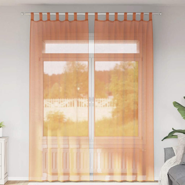 Vidaxx rideaux avec passants 2 pcs terre cuite 140x260 cm