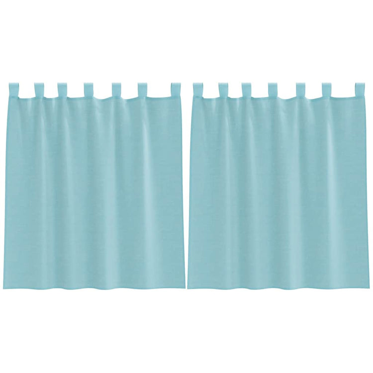 Vidaxx rideaux voile avec passants 2 pcs 140x140 cm turquoise