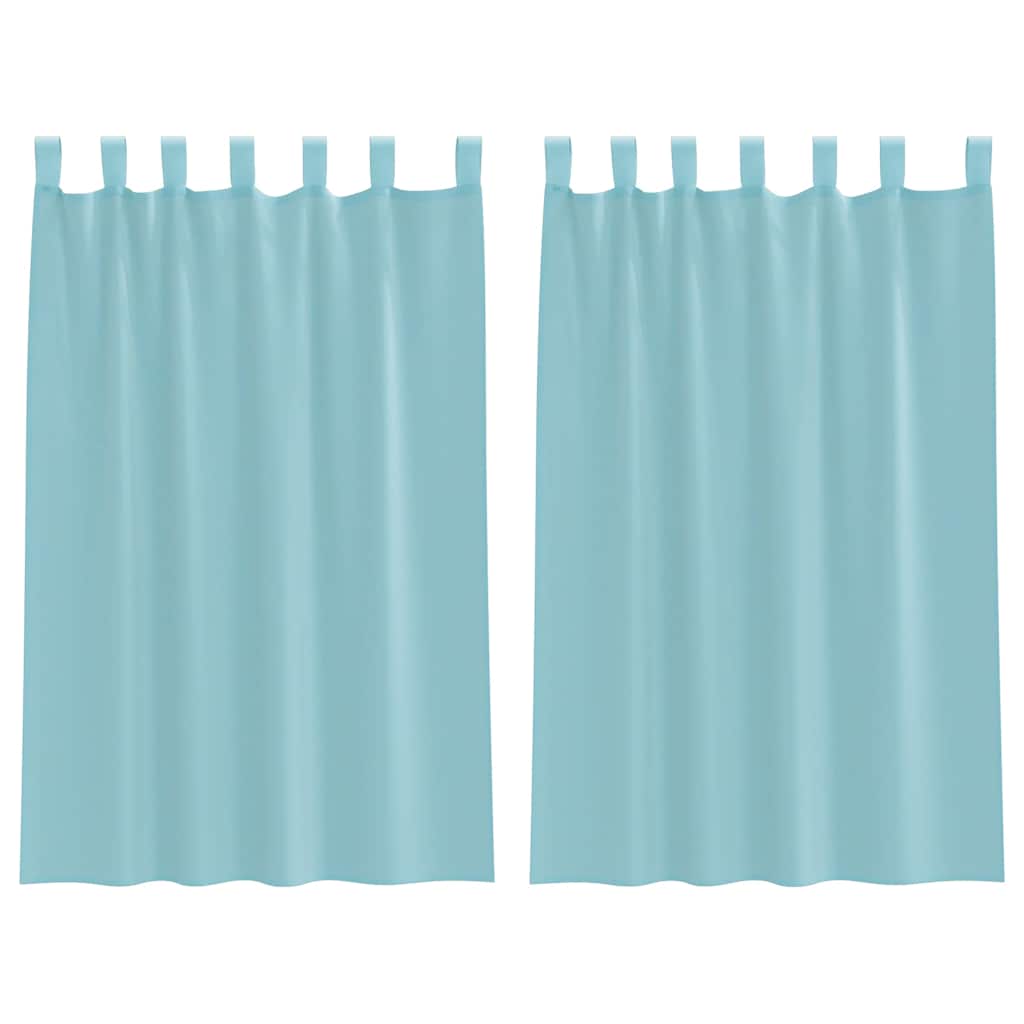 Vidaxx rideaux voile avec passants 2 pcs 140x175 cm turquoise