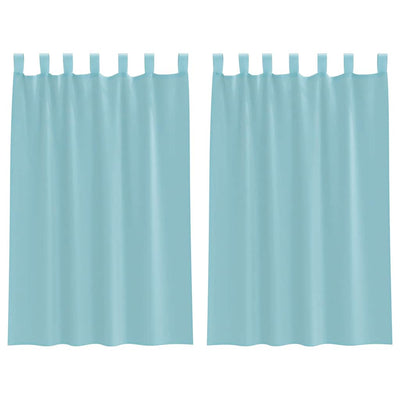 Vidaxx rideaux voile avec passants 2 pcs 140x175 cm turquoise