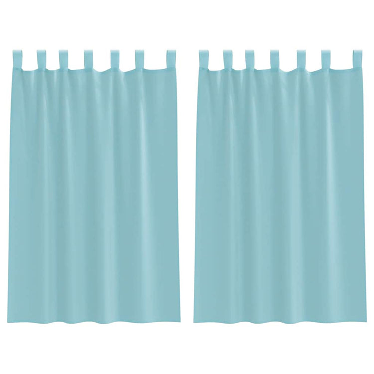 Vidaxx rideaux voile avec passants 2 pcs 140x175 cm turquoise