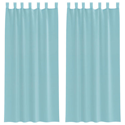 Vidaxx rideaux voile avec passants 2 pcs 140x245 cm turquoise