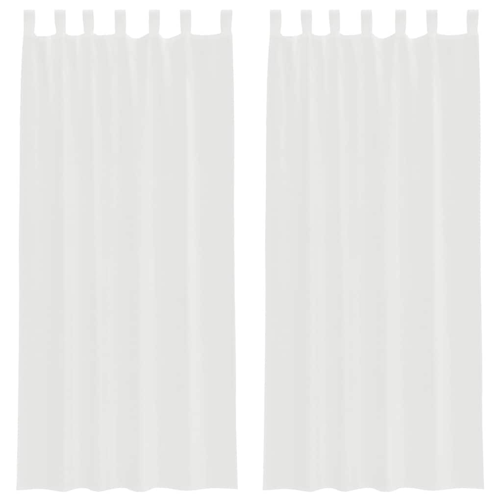 Vidaxx rideaux voilages avec passants 2 pcs 140x225 cm blanc