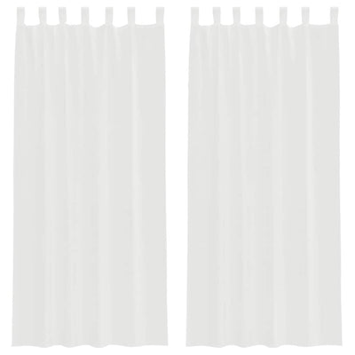 Vidaxx rideaux voilages avec passants 2 pcs 140x225 cm blanc