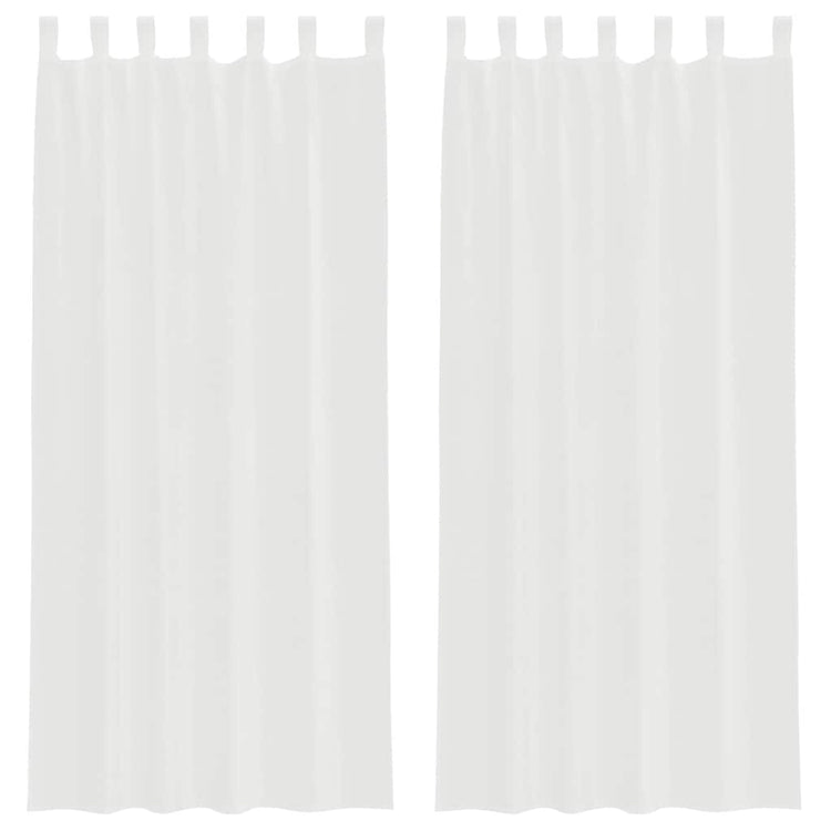 Vidaxx rideaux voilages avec passants 2 pcs 140x225 cm blanc