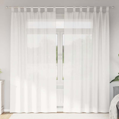 Vidaxx rideaux voilages avec passants 2 pcs 140x225 cm blanc