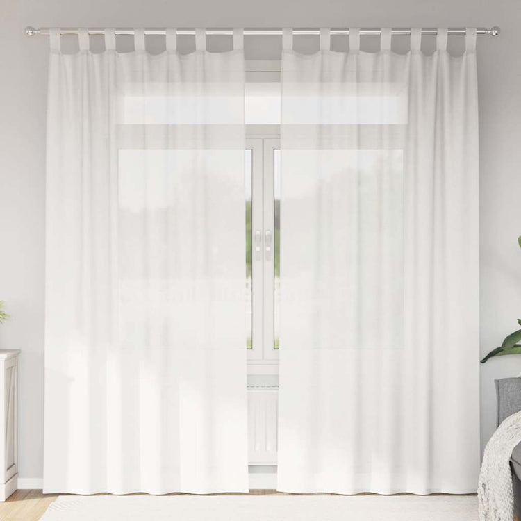 Vidaxx rideaux voilages avec passants 2 pcs 140x225 cm blanc