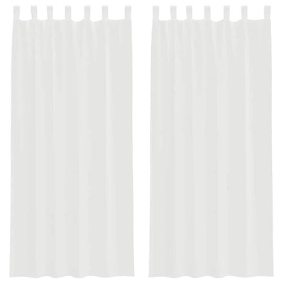 Vidaxx rideaux avec passants 2 pcs 140x245 cm blanc
