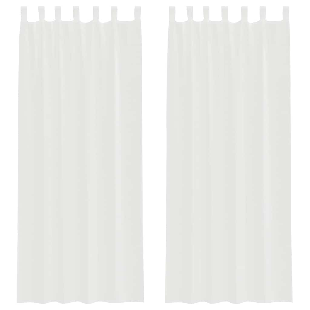 Vidaxx rideaux avec passants 2 pcs 140x260 cm blanc