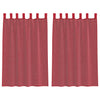Vidaxx rideaux voile avec passants 2 pcs 140x175 cm bordeaux