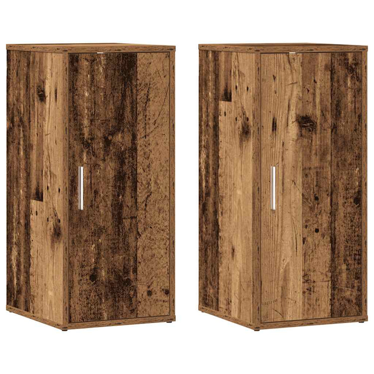 Armoires à chaussures Vidaxl 2 PCS 32x35x70 cm Bois transformé Old Wood -Colored