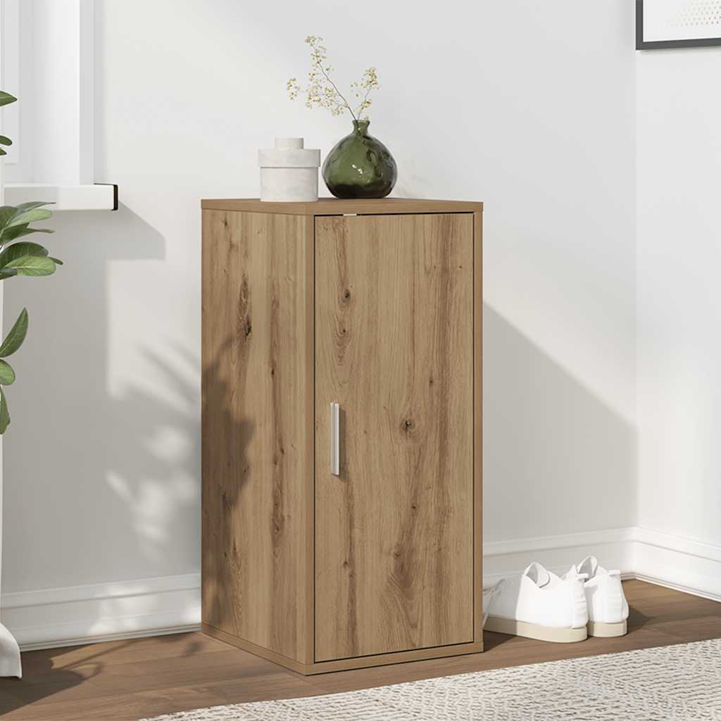 Armoire à chaussures Vidaxl 32x35x70 cm Couleur de chêne artisanal en bois transformé