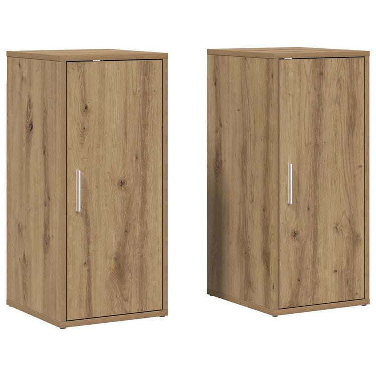 Armoires à chaussures Vidaxl 2 PCS 32x35x70 cm en bois de bois transformé en chêne