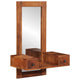 Miroir mural vidaxl avec tiroirs 60x33x90 cm en bois d'acacia solide