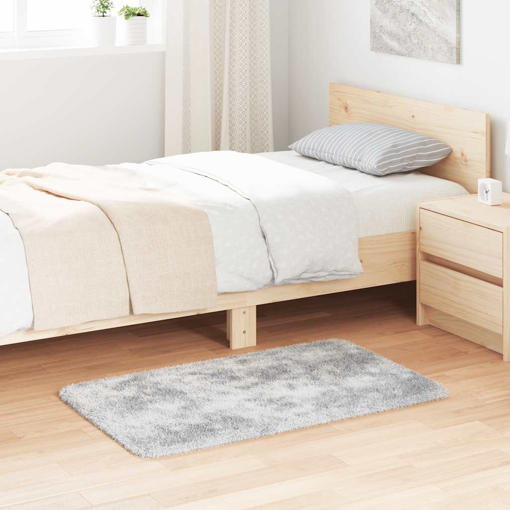 Vidaxx tapis à poils longs navarra 60x100 cm polyester gris argenté