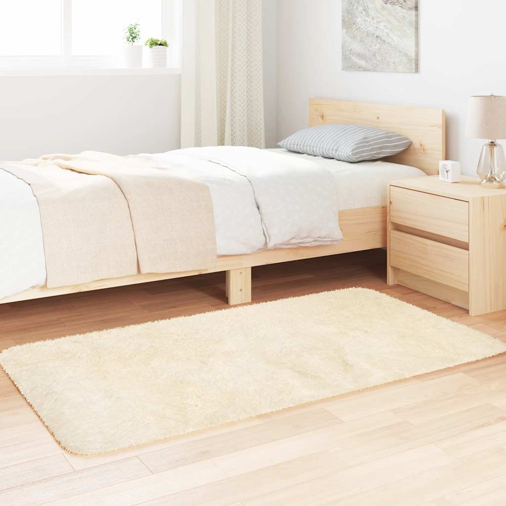 Vidaxx tapis à poils longs navarra 80x150 cm polyester couleur crème