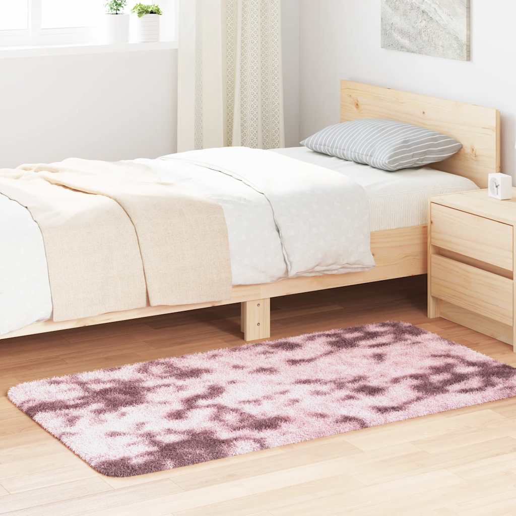 Vidaxx tapis à poils longs navarra 80x150 cm polyester rose poudré