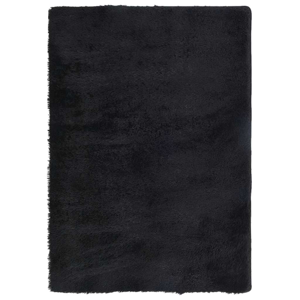 Vidaxx tapis à poils longs navarra 120x170 cm polyester noir
