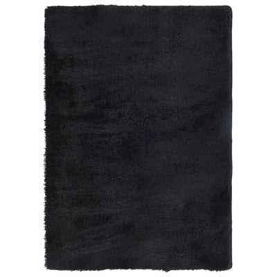 Vidaxx tapis à poils longs navarra 120x170 cm polyester noir
