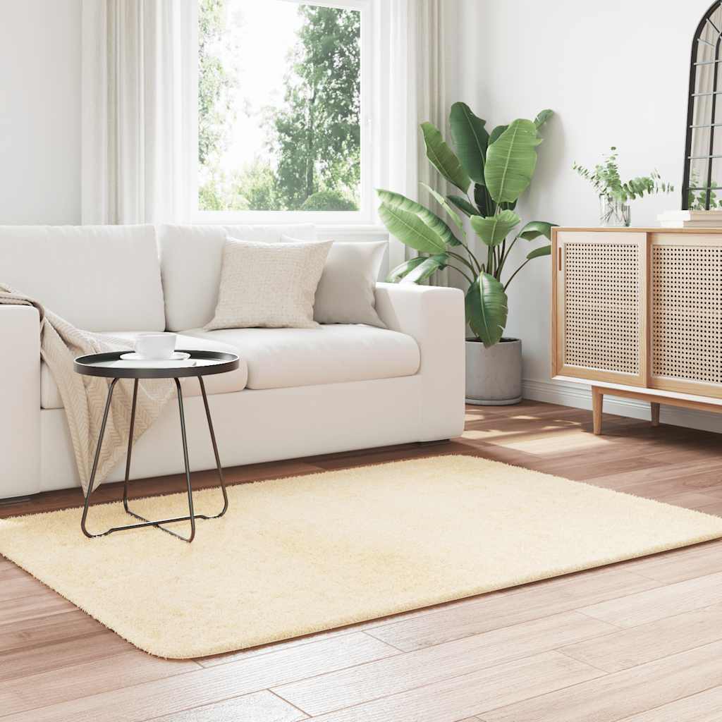 Vidaxx tapis à poils longs navarra 120x170 cm polyester couleur crème