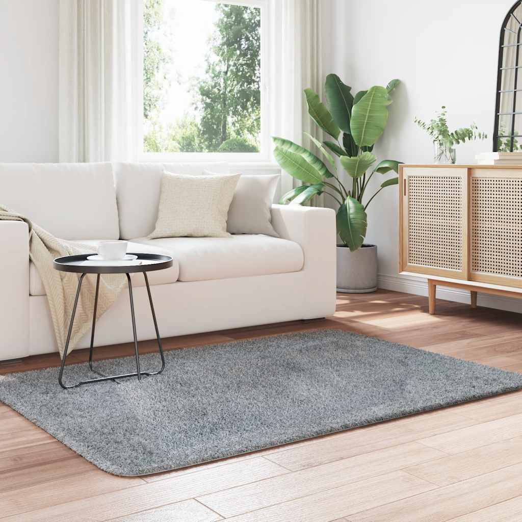 Vidaxx tapis à poils longs navarra 120x170 cm polyester gris clair