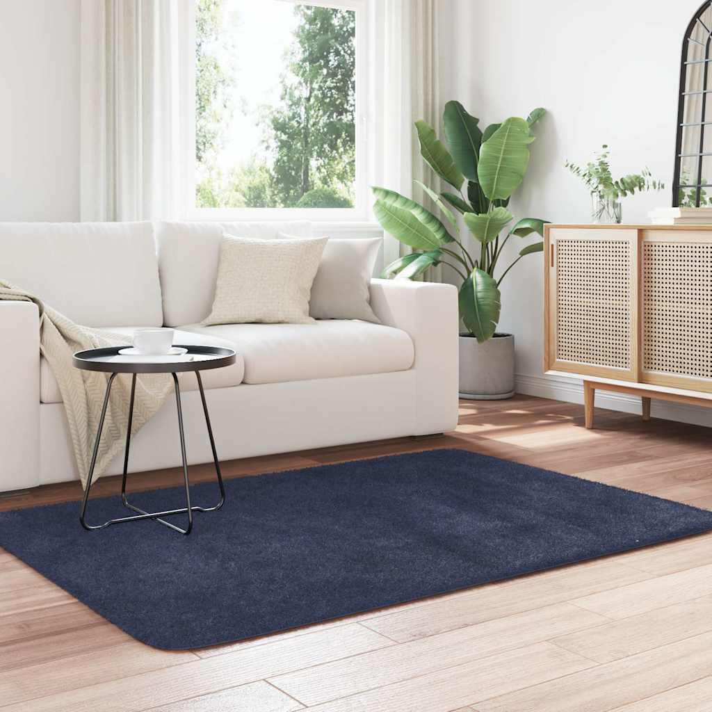 Vidaxx tapis à poils longs navarra 120x170 cm polyester bleu marine