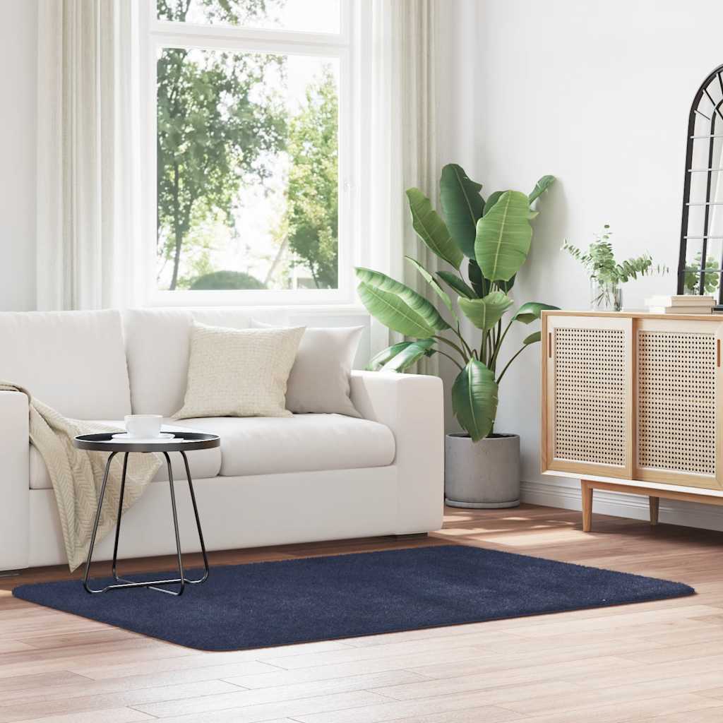 Vidaxx tapis à poils longs navarra 120x170 cm polyester bleu marine