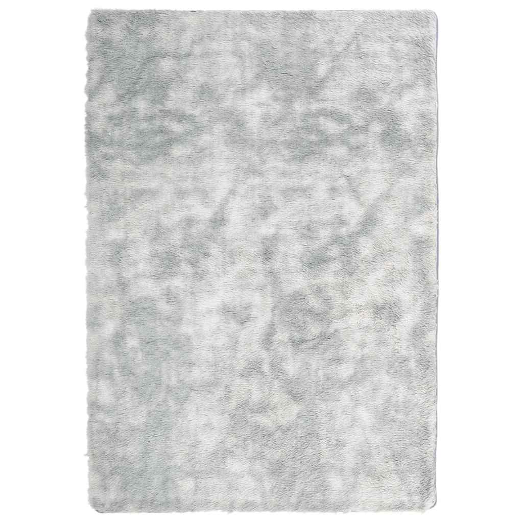 Vidaxx tapis à poils longs navarra 120x170 cm polyester gris argenté