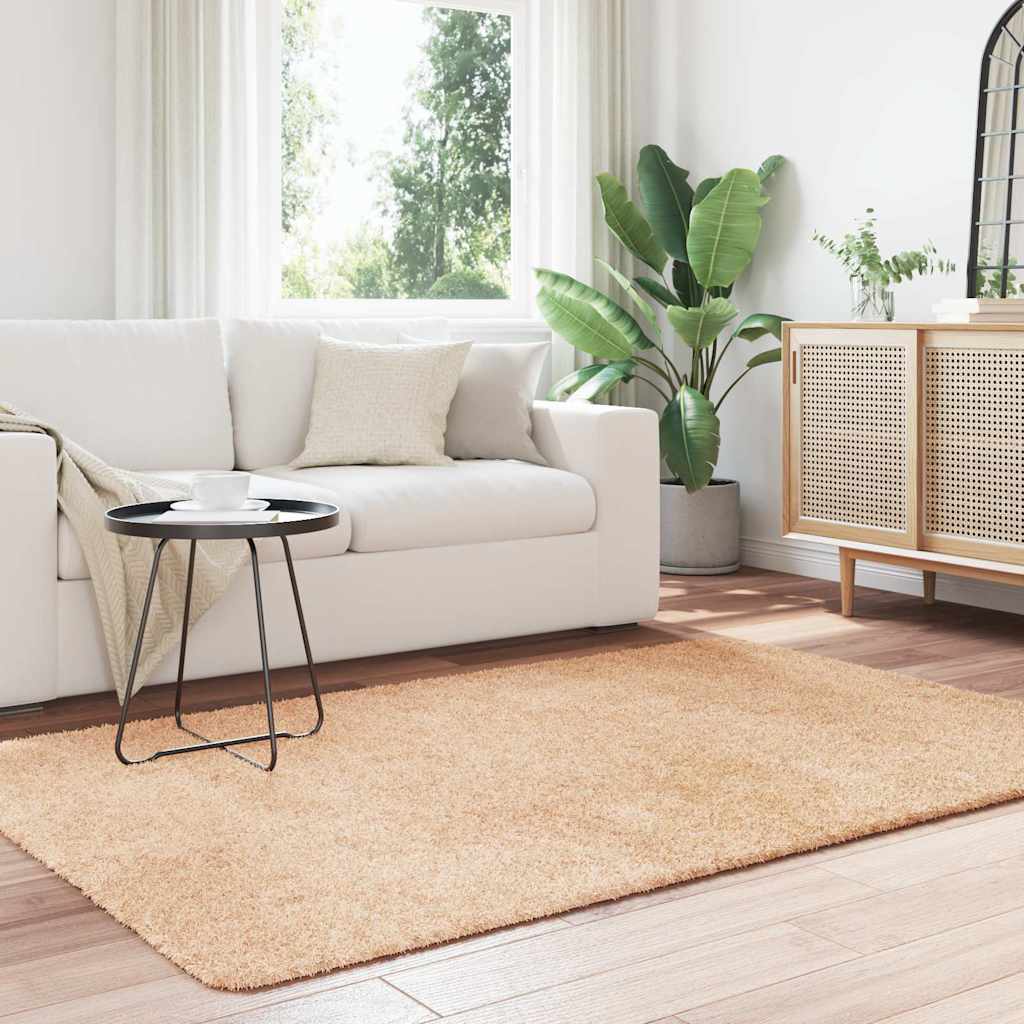 Vidaxx tapis à poils longs navarra 130x200 cm polyester beige