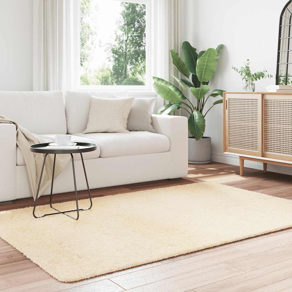 Vidaxx tapis à poils longs navarra 130x200 cm polyester couleur crème