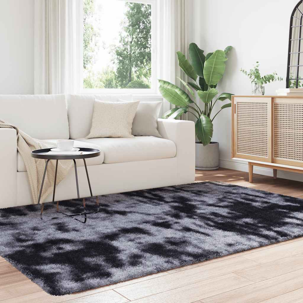 Vidaxx tapis à poils longs navarra 130x200 cm polyester gris foncé