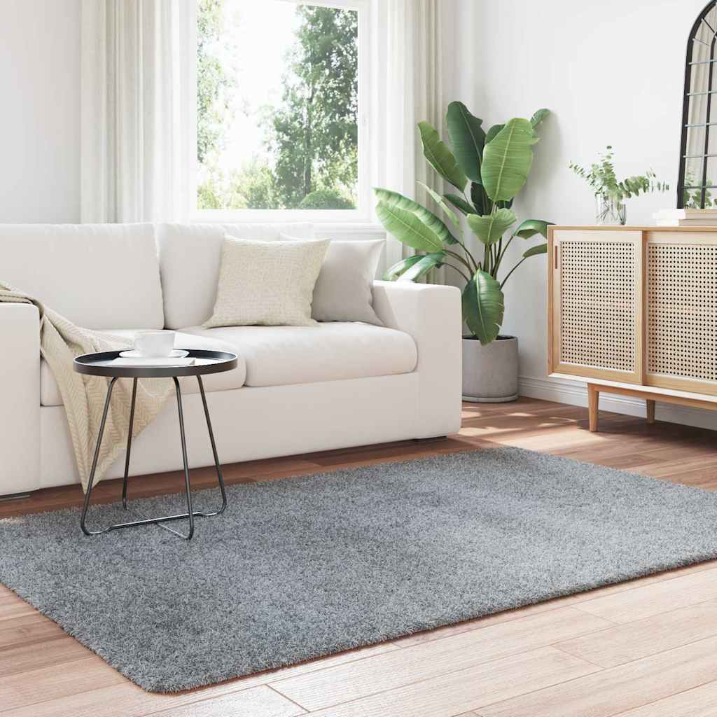 Vidaxx tapis à poils longs navarra 130x200 cm polyester gris clair