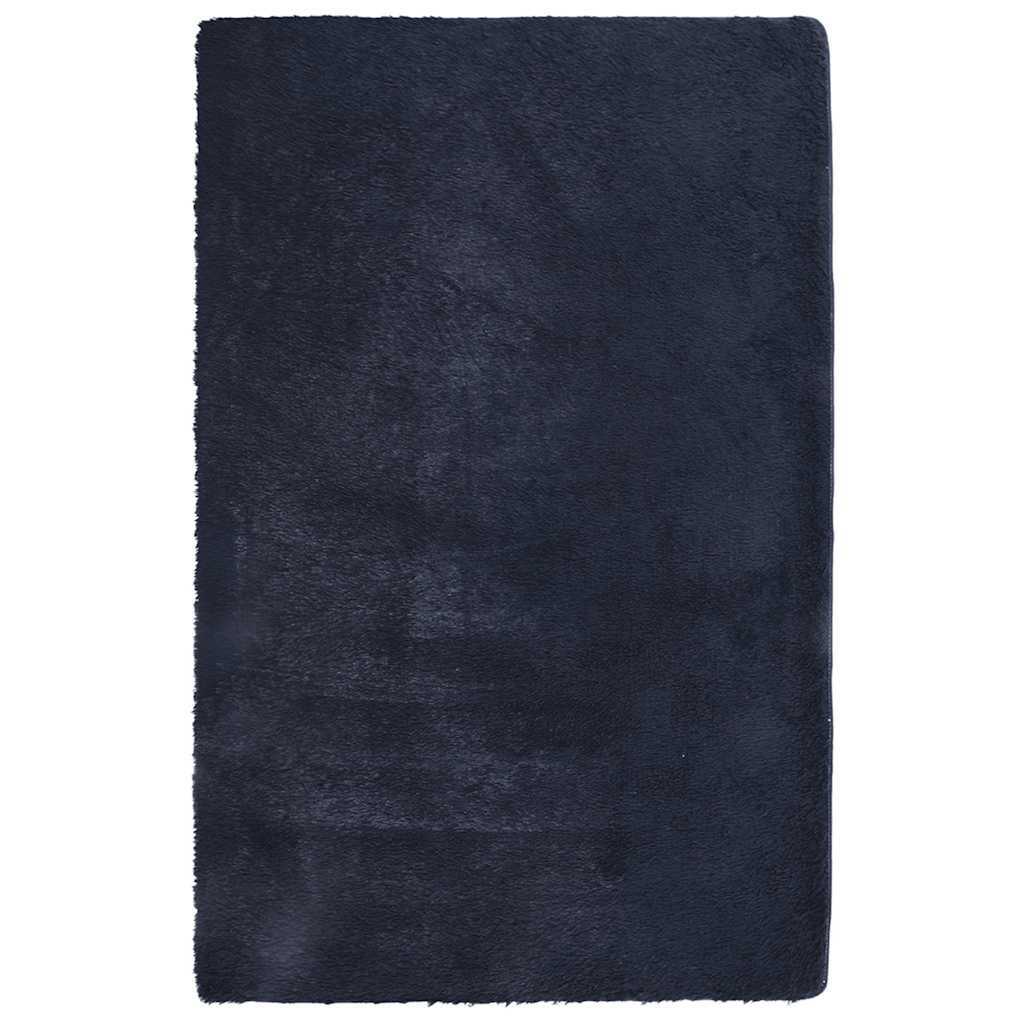 Vidaxx tapis à poils longs navarra 130x200 cm polyester bleu marine