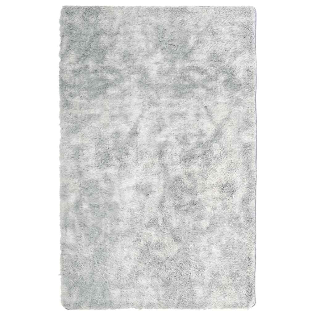 Vidaxx tapis à poils longs navarra 130x200 cm polyester gris argenté