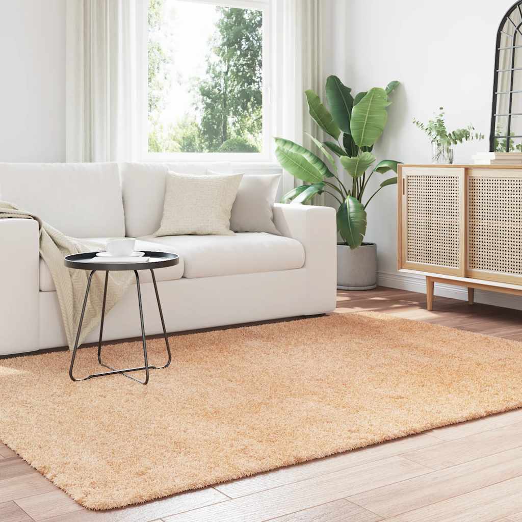 Vidaxx tapis à poils longs navarra 160x230 cm polyester beige