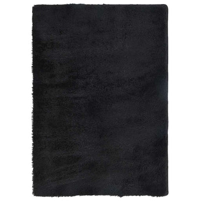 Vidaxx tapis à poils longs navarra 160x230 cm polyester noir